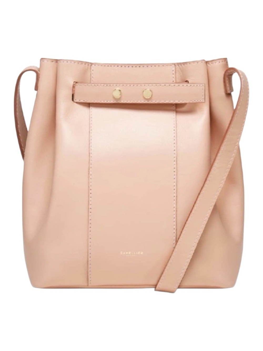 DeMellier Naples Leather Shoulder Bag Blush Gold Hardware w/Dustbag